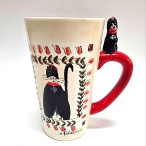 Sakura Candy Cane Cats Latte Mug Cup Christmas @ Fiddlestix